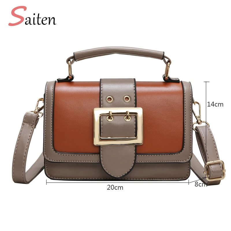 Alta Modo Del Nuovo Spalla Con Colore Borsa brown Elaborazione Qualità Sacchetto Piccolo green Dell'unità white Di pink Cuoio Flap red Brillante Delle Black Borse Donne Tra FExxd