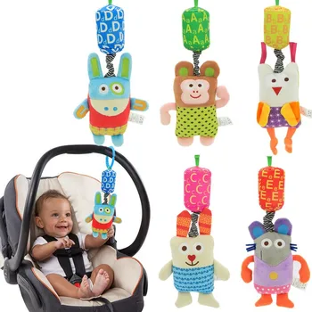 

Baby Kids Mobile Rattles Soft Cute Plush Letter Toys Ring Bell Wind Chime Hanging Crib Animal Dolls plush toys