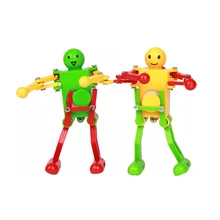 Yeni klasik Wind Up oyuncaklar çocuk çocuklar plastik Clockwork bahar Wind-Up dans eden robot oyuncak hediyeler M09