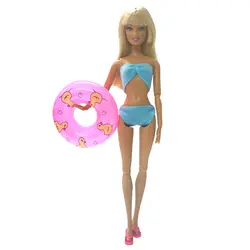 NK 1 Sset купальники для кукол пляжная купальная одежда купальник + тапочки + плавучий буй Lifebelt кольцо для куклы Барби лучший девушки подарок
