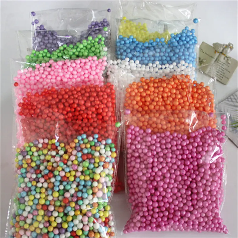 

7-9mm Polystyrene Styrofoam Filler Foam Mini Seed Beads Balls Crafts For Home decoration DIY Accessories Assorted Colors