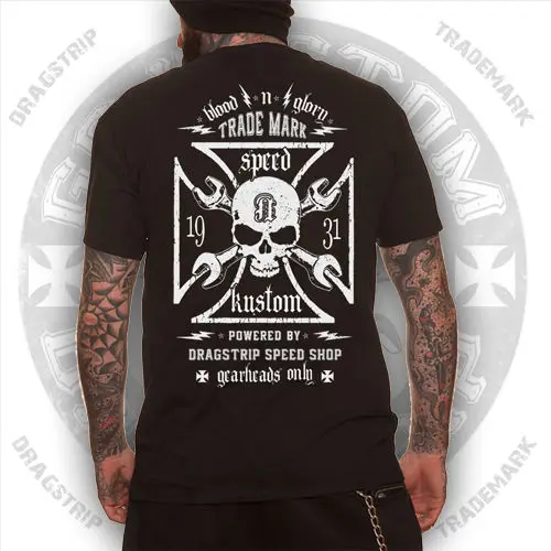 Одежда Байкер T' рубашка Железный крест T'shirt череп Tee Hot Rod T'Shirt