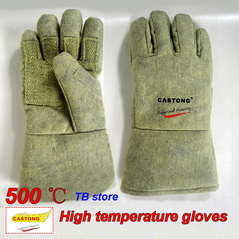500 degrees heat insulation gloves High temperature resistant gloves to