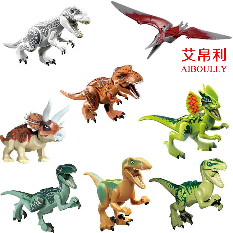 Aiboully 80pcs Park figures Dinosaur Bricks Figures Building Blocks Super Heroes baby toys Compatible with Lepin baby-building-blocks : image Aiboully 80pcs Park figures Dinosaur Bricks Figures Building Blocks Super Heroes baby toys Compatible with Lepin baby-building-blocks
