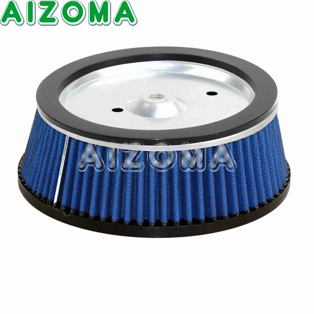 $US $10.82  Blue Replacement Air Filter Element Motorcycles High Flow Air Cleaner For Harley Softail Fat Boy Ro