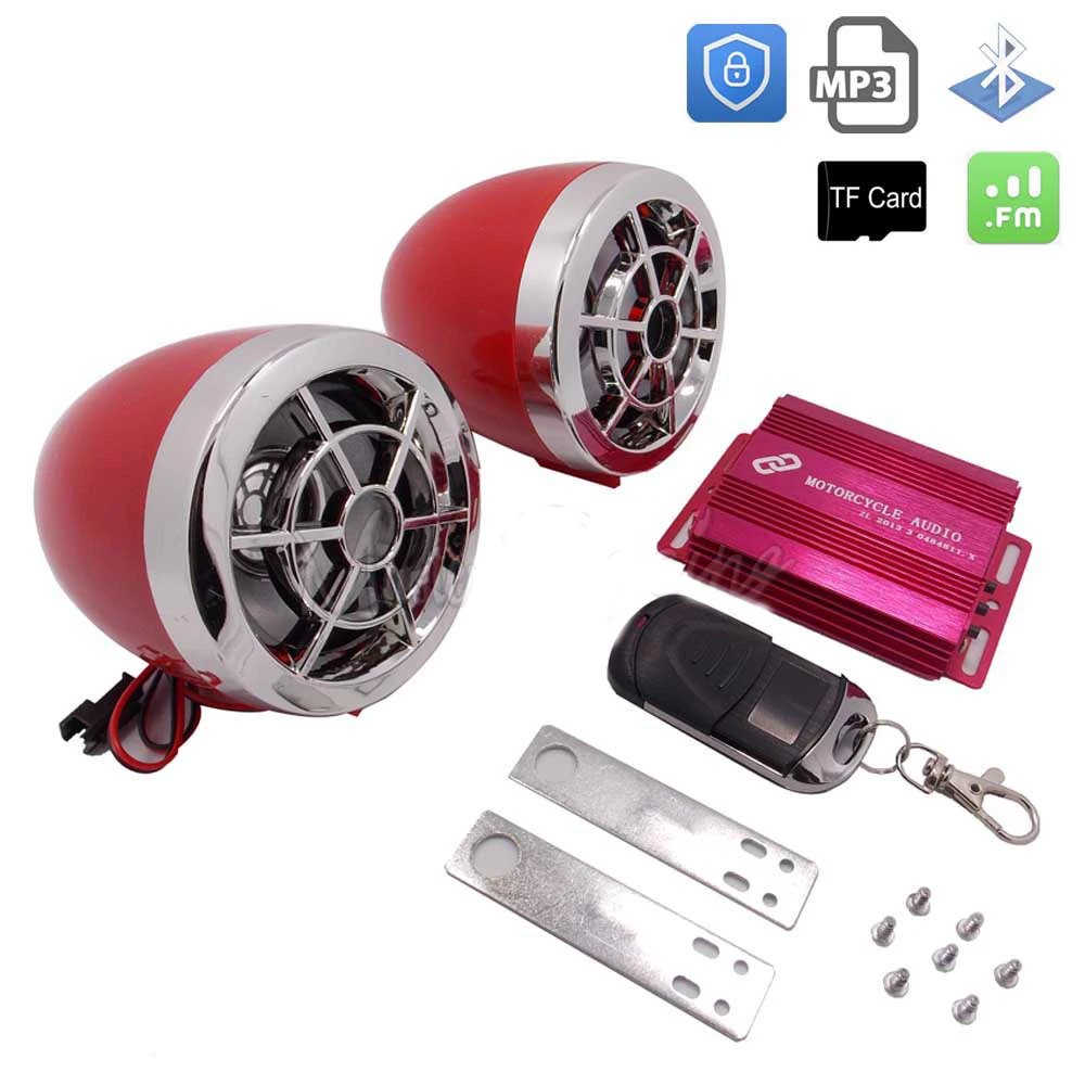 

Motorcycle Bluetooth MP3 Music Player Motorbike Audio Stereo System Scooter Alarm Moto Speaker Support USB TF Card MP3 for Motor