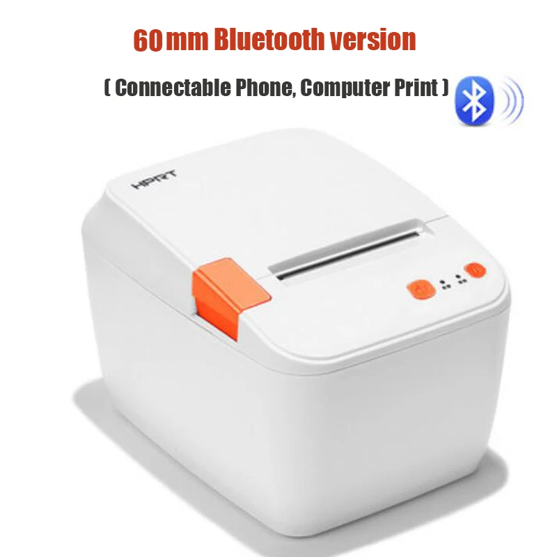 HTRP этикетки термопринтер 60 мм/80 мм купюр чековые принтеры с Bluetooth подключения телефона/ПК - Цвет: 21(60MM BT Version)