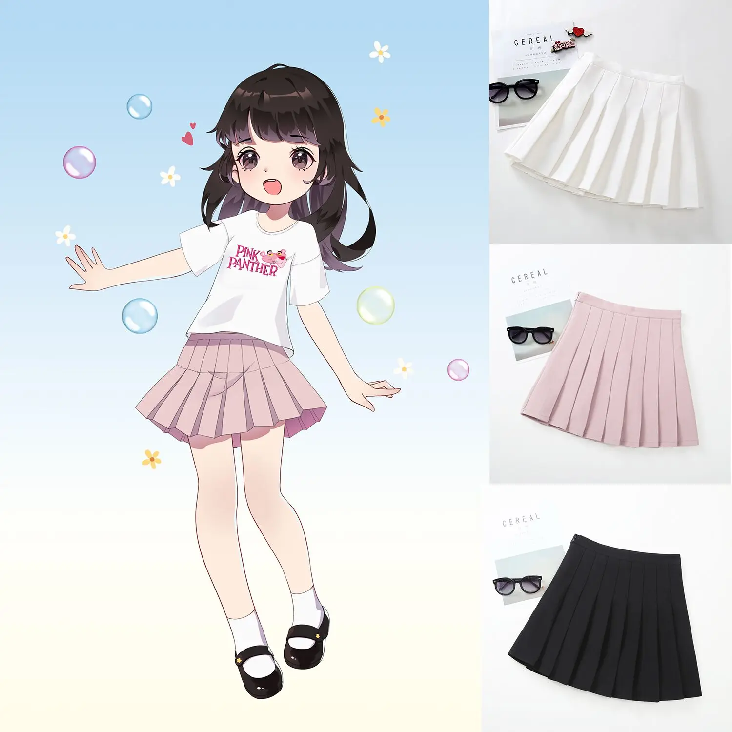 

2018 New Summer and Autumn Girls Skirts Kids Pleated Skirt Children Cute Skirt Toddler Fashion Skirt Toddler Clothes,#3113