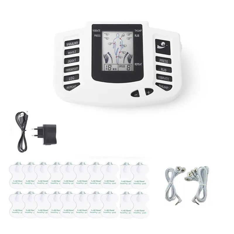 

Health Care Tens Unit Electric Physical Therapy Massage Machine Relax Pain Muscle Stimulator Massager + 20pcs Electrode Pads