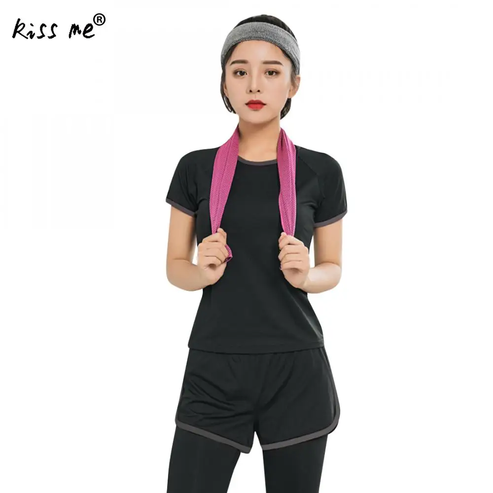 

Nine Point Pants Quick Dry Women Sportswear Set Women Yoga Set Outdoor Running Sport Suit Workout Fitness Sport Suit Gym Clothes