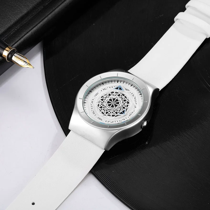 Оригинальные часы мужские минималистичные Авто турбины поворотный циферблат Кварцевые часы Креативный циферблат Мужские стальные Наручные часы Relogio Masculino