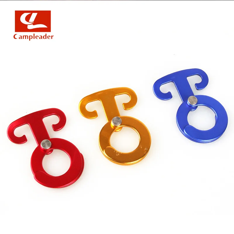 

Camping Outdoor T Shape Aluminum Alloy Self-locking Carabiner Hook Rope Tensioner For Safety Outdoor Mountain Climbing Hike 2Pcs