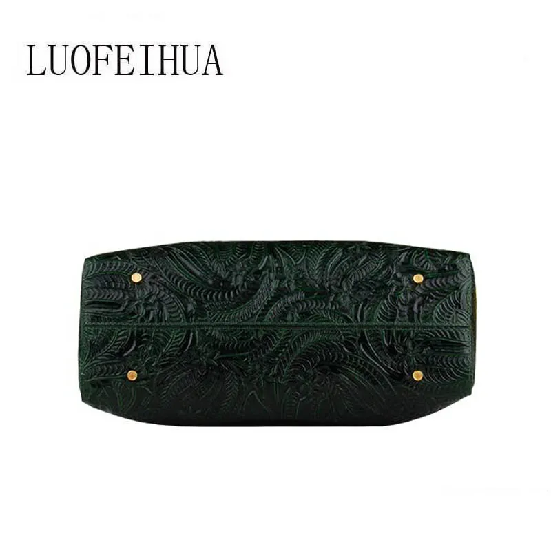 LUOFEIHUA 2019 Новая высококачественная сумка из тисненой кожи модная кожаная через