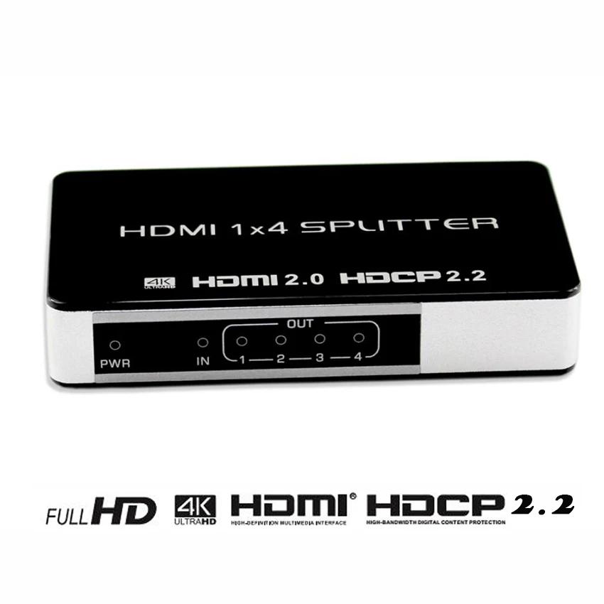 1x4 Порты и разъёмы HDMI 2 0 Splitter BOX-HDCP v2.2 (1 вход 4 выхода) -активный