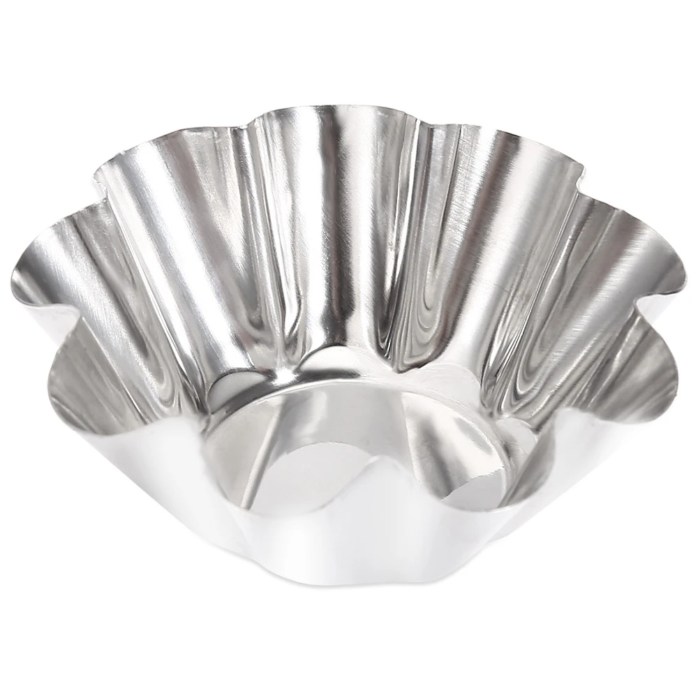 

6pcs Stainless Steel Egg Tart Cupcake Mold Baking Cup For Fruit Cakes Bakeware Mould Kitchen Pastry Tools