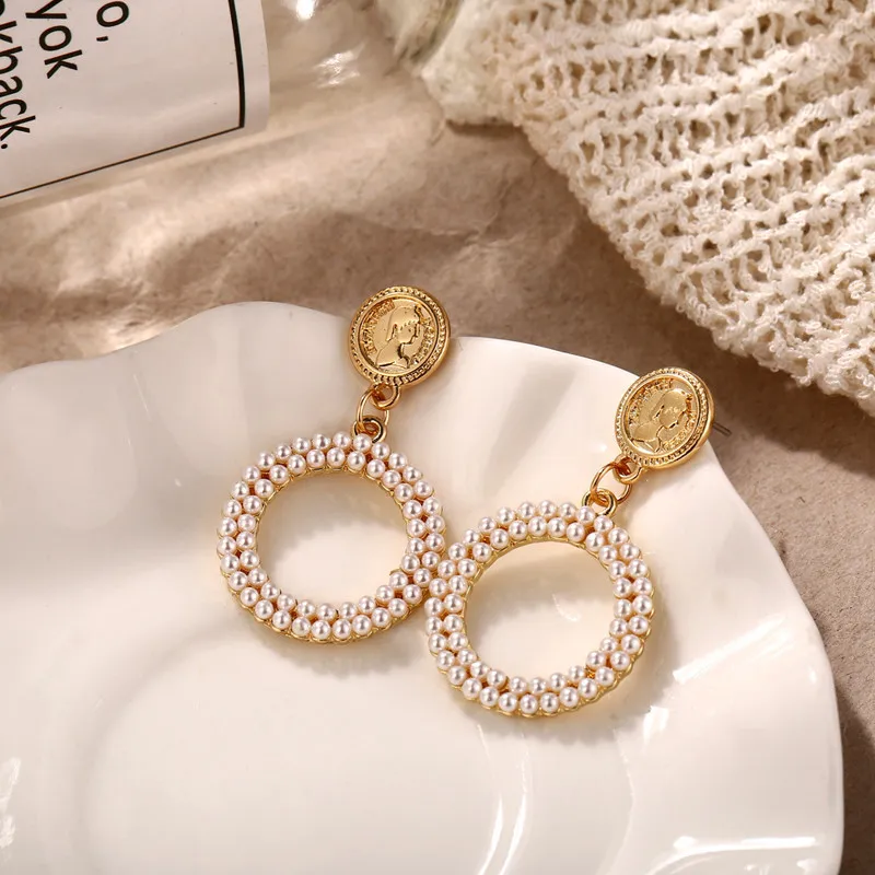 Fashion-Small-Pearl-Korean-Earrings-Minimalist-Geometric-Frame-Square-Circle-Triangle-Star-Heart-Drop-Dangle-Earrings
