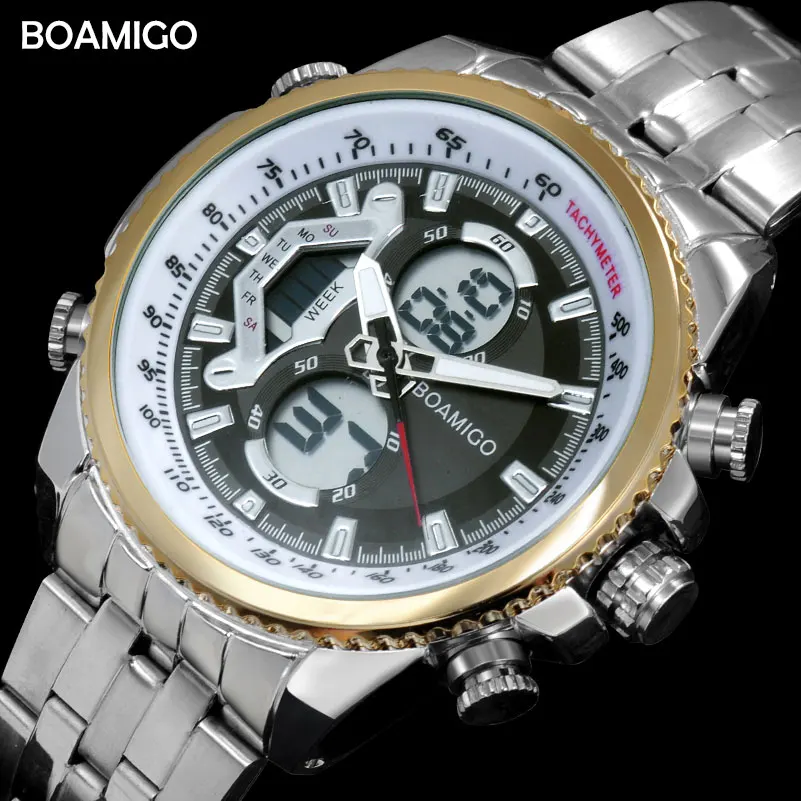 BOAMIGO Dual Display Wristwatches Men Digital Sport Watches Quartz Movement Man Watch Top Brand Luxury Time Module Relogio Uhren (21)