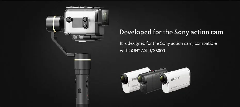 FeiyuTech FY G5GS с шарнирным замком для sony AS50 AS50R sony X3000 X3000R брызг 3-осевой Ручной Стабилизатор для sony Камера 130 г-200 г