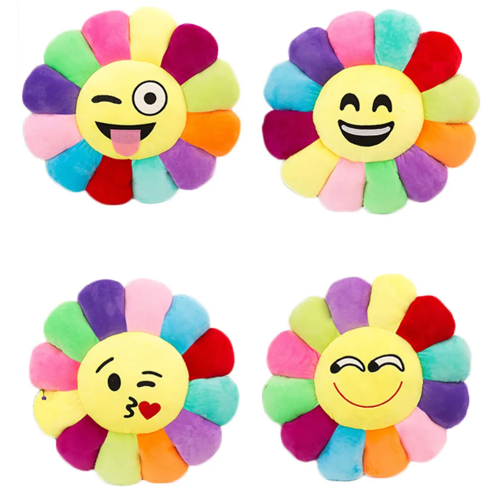 Gambar 35 Cm Emoji  Smiley Emoticon Bunga  Matahari  Bantal 