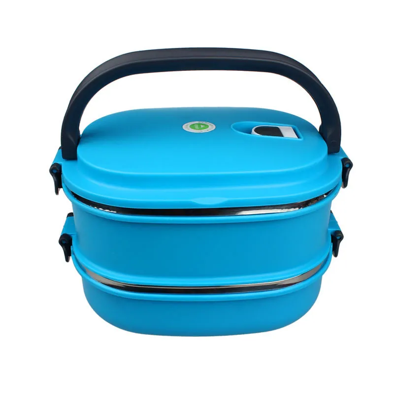 2 Layer Thermal Lunch Bento Box For Food Storage Camping Portable
