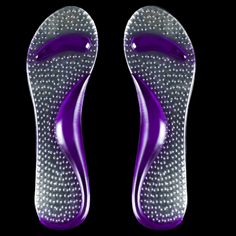 Нескользящая Женская гелевая 3/4 длина Arch Поддержка противоскользящая Массажная плюшевая подушка ортопедические стельки для обуви на высоком каблуке