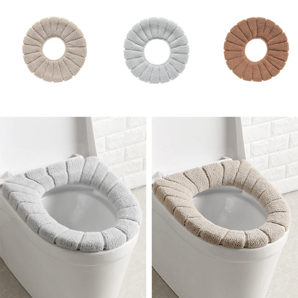 

Winter Comfortable Soft Heated Washable Toilet Seat Cover Set Kids Bathroom Accessories Interior For Home Decor Closestool Mat