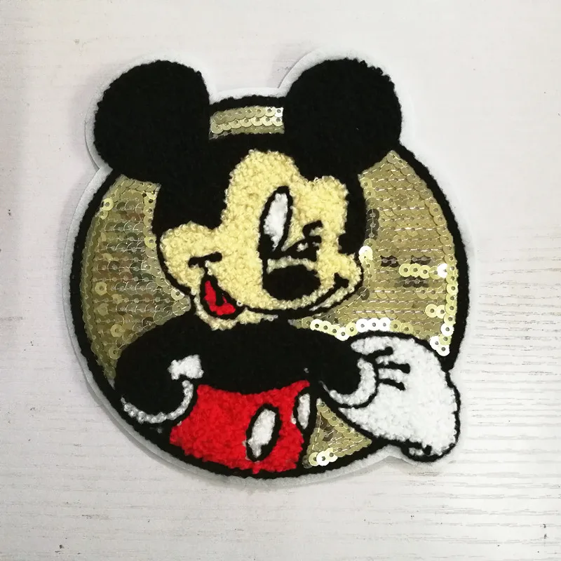1Pcs New Mickey sew On Embroidered Patches For Clothes Cartoon Badge