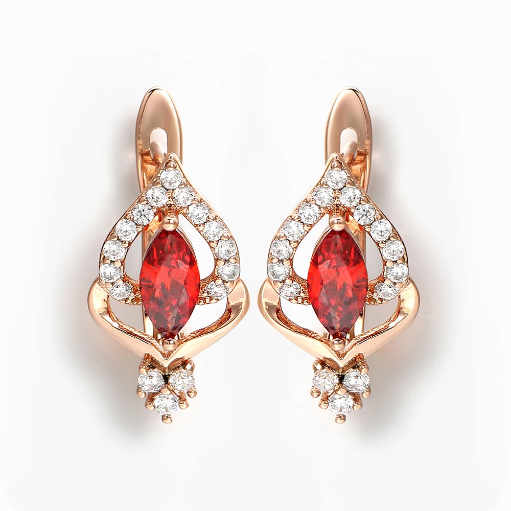 

Hanreshe Small Red Zircon Earrings Punk Wedding Jewelry Boucle D'oreille Cute Round Fashion Crystal Drop Earrings Women Gift