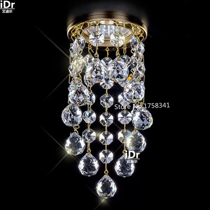 Online Neue moderne mini kristall kronleuchter lüster de cristal wohnzimmer beleuchtung Dia8 * H15.5cm kristall korridor licht led lampen