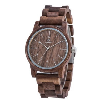 Uwood деревянные часы деревянные мужские наручные часы Деревянный ремешок Япония движение '2035 кварцевые модные деревянные часы мужские relogio masculino - Цвет: walnut wood