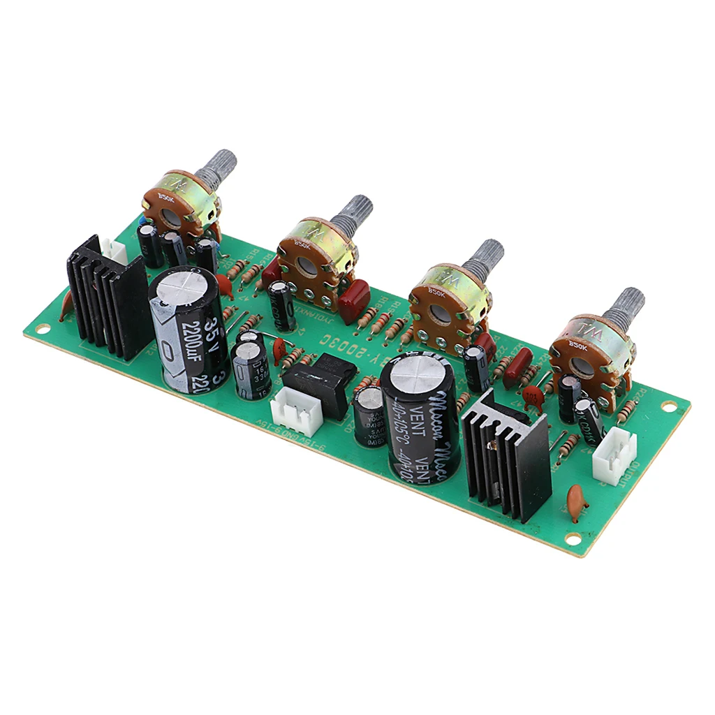 NE4558 OP-AMP HIFI Amplifier Volume Tone EQ Control Board Preamplifier DIY Dual Treble Midrange Bass
