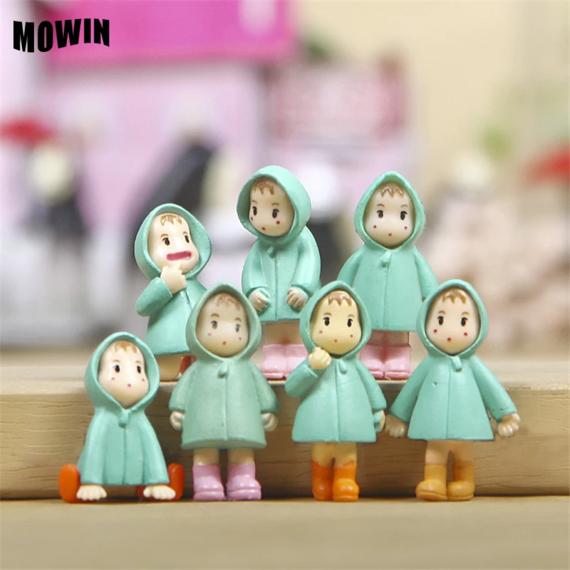 MOWIN 7 шт./лот Ghibli Настоящее Q Игрушки Фигурки Studio Миядзаки Хаяо Тоторо Мини Декор