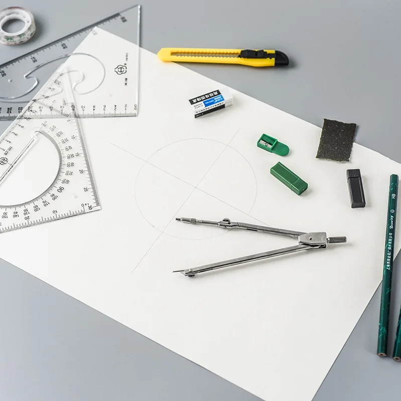 Hero Upgrade version of the drawing compass combination tool student degree angle ruler drawing Math set