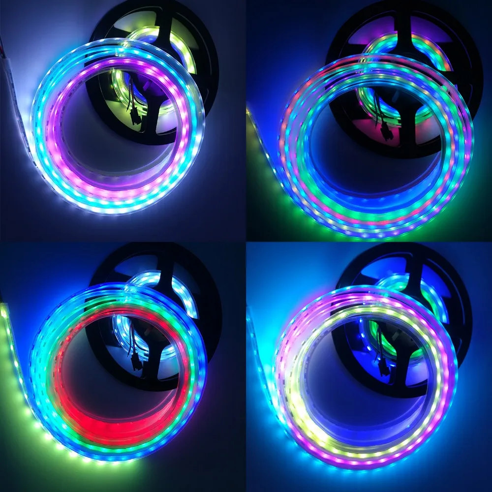 

factory DC 5V WS2811 WS2812B WS2812 IC SMD 5050 digital RGB Strip waterproof Dream Magic Full color Led Strip light