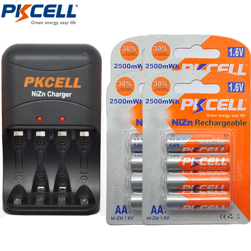 Аккумуляторы PKCELL AA 1 6 в NI-ZN МВтч 8186 4 шт./16 шт. | Электроника