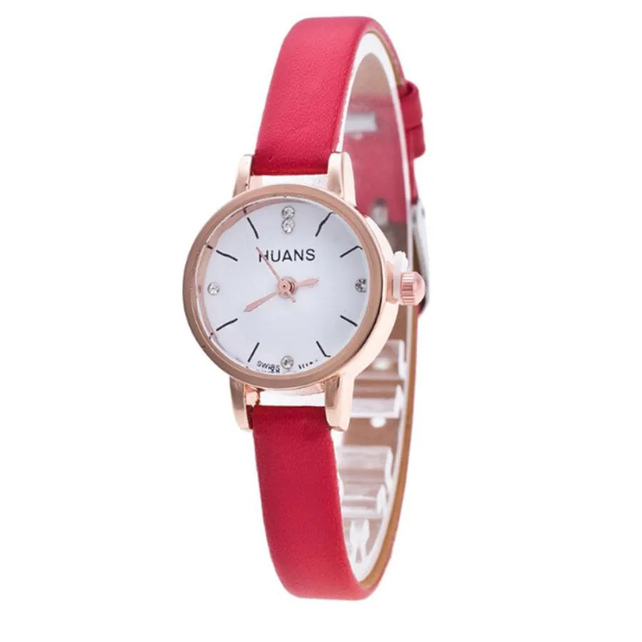 

Thin strap Small and delicate female watch high quality Minimalist Fashion Woman Fine Strap Watch Travel Souvenir Birthday Gifts