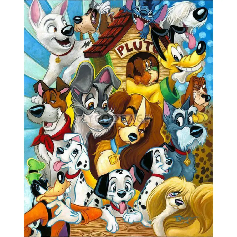 

DIY 5D Diamond Painting Cross Stitch pattern full diamond Embroidery Brudo picture painting Rhinestone Needlework dog