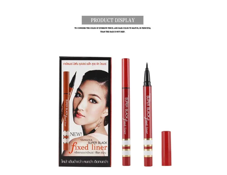 Модные длинные Lasting EYELINER ручка не размазывается Водонепроницаемый Eye Liner Pencil черный макияж глаз жидкая подводка Pen