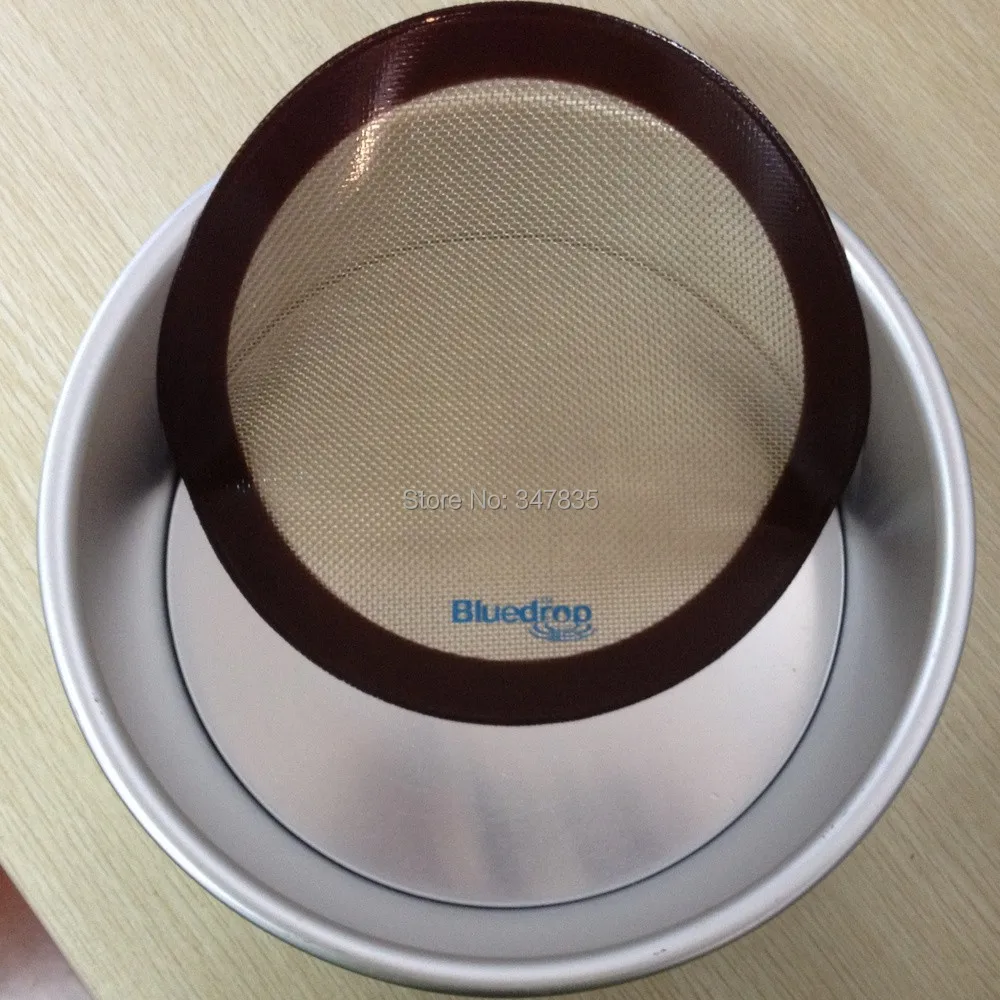 

Bluedrop brand 12" Round Non stick silicone baking liner Microwave plate liner Cake tin liner Fiberglass reinforced baking mat