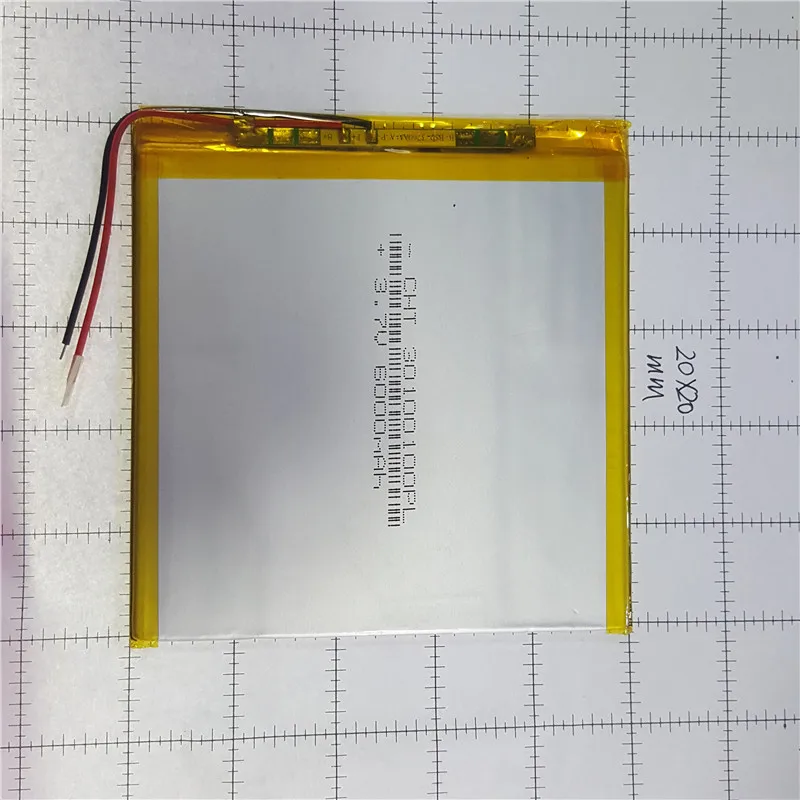 

lithium polymer battery 3x100x100mm 3.7v 6000mah tablet battery 2 wire
