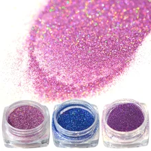 1 коробка голографический пигмент лазерные блестки порошок пыль дизайн ногтей Блеск ультра-тонкий DIY украшения Маникюрный Инструмент JIJX01-17