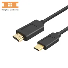 USB 3.1 USB-C Type C to HDMI 4K HDTV Adapter Cable Gold USB C cable 3.1 to hdmi for MacBook,ChromeBook Pixel,Huawei MateBook