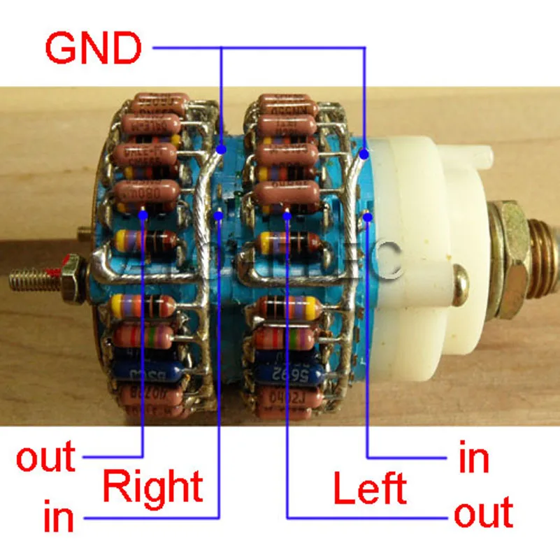 10 K/50 K/100 K/250 K ALE 4x24 шаг аттенюатор двойной блок потенциометра громкости тип лестницы