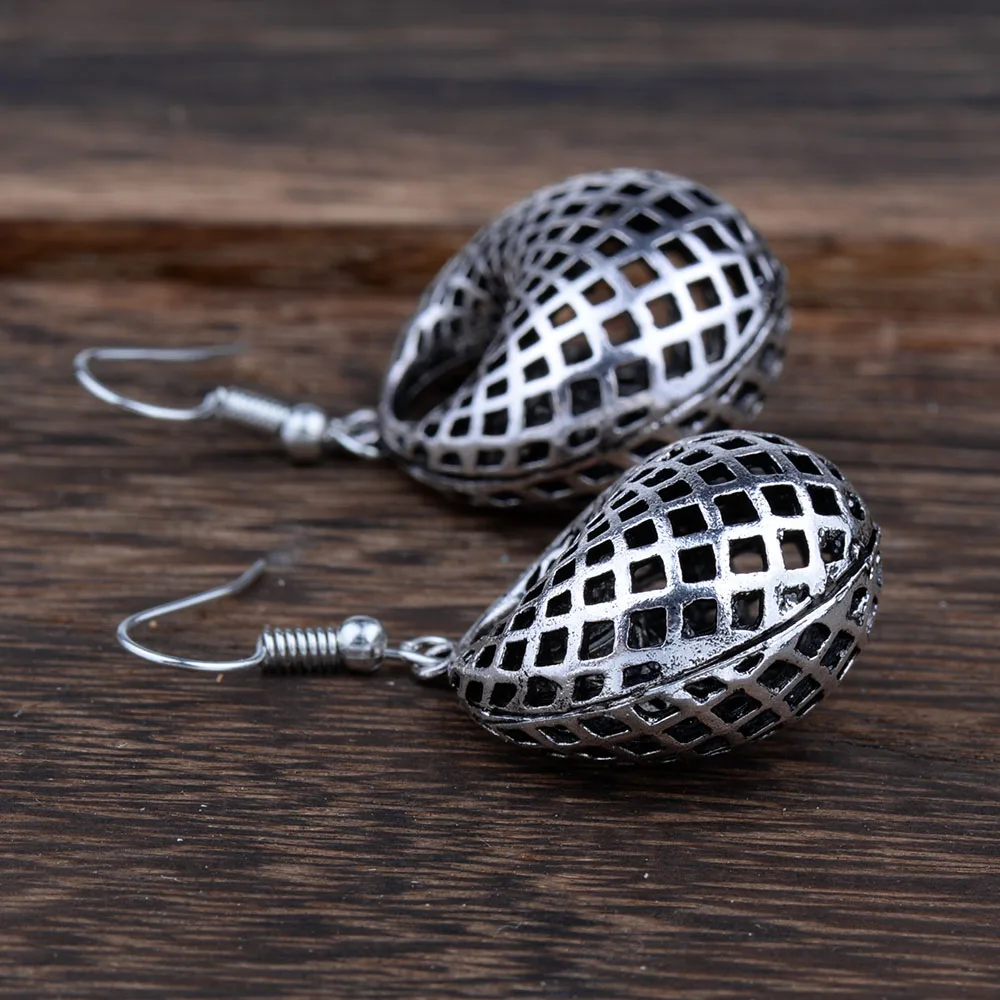 Эпоха мифов EQ051 Уникальный Тибетский серебристый цвет полые 3D круглые Висячие