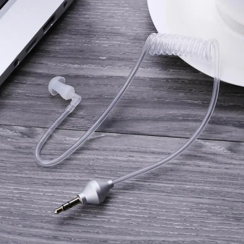 Anti-Radiation Headphones Air Tube Mono Stereo Headset Monaural 3.5mm Headphone Air Tube Anti-radiation Earphone Stereo