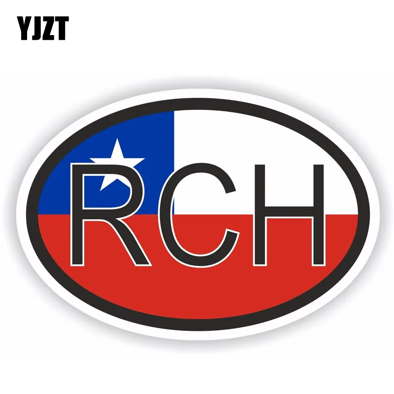

YJZT 14.4CM*9.7CM Creative Decal Chile Country Code RCH Flag Motorcycle Car Sticker 6-0939