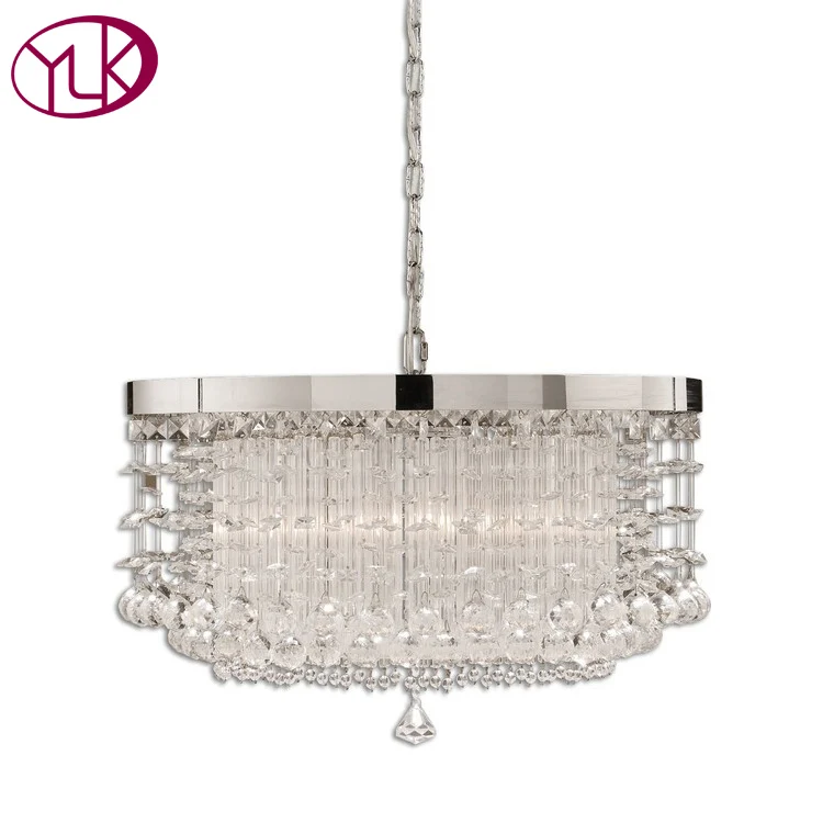 

Top Luxury Modern Crystal Chandelier For Dining Room Hanging Lamparas De Techo Round LED Lustre De Cristal Bar Lighting Fixture
