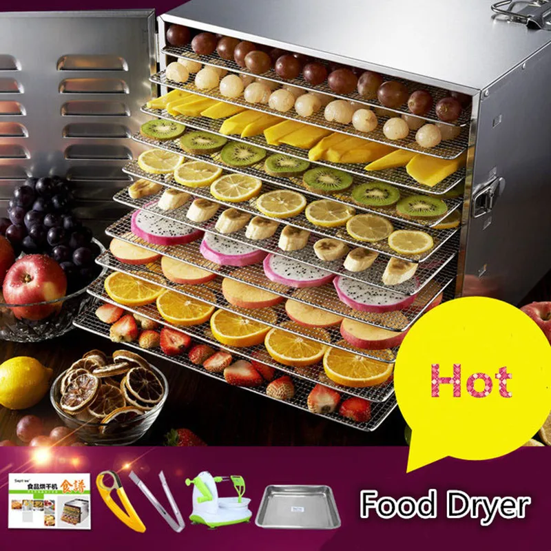 

220V Food Dryer Vagetable/Fruits Drying Machine Stainless Steel Food Processor