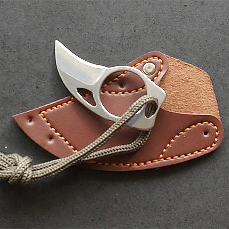 Knife Outdoor emergency tools Camping finger stainless steel knife to carry finger sharp knife cut rope auto rescue tool03