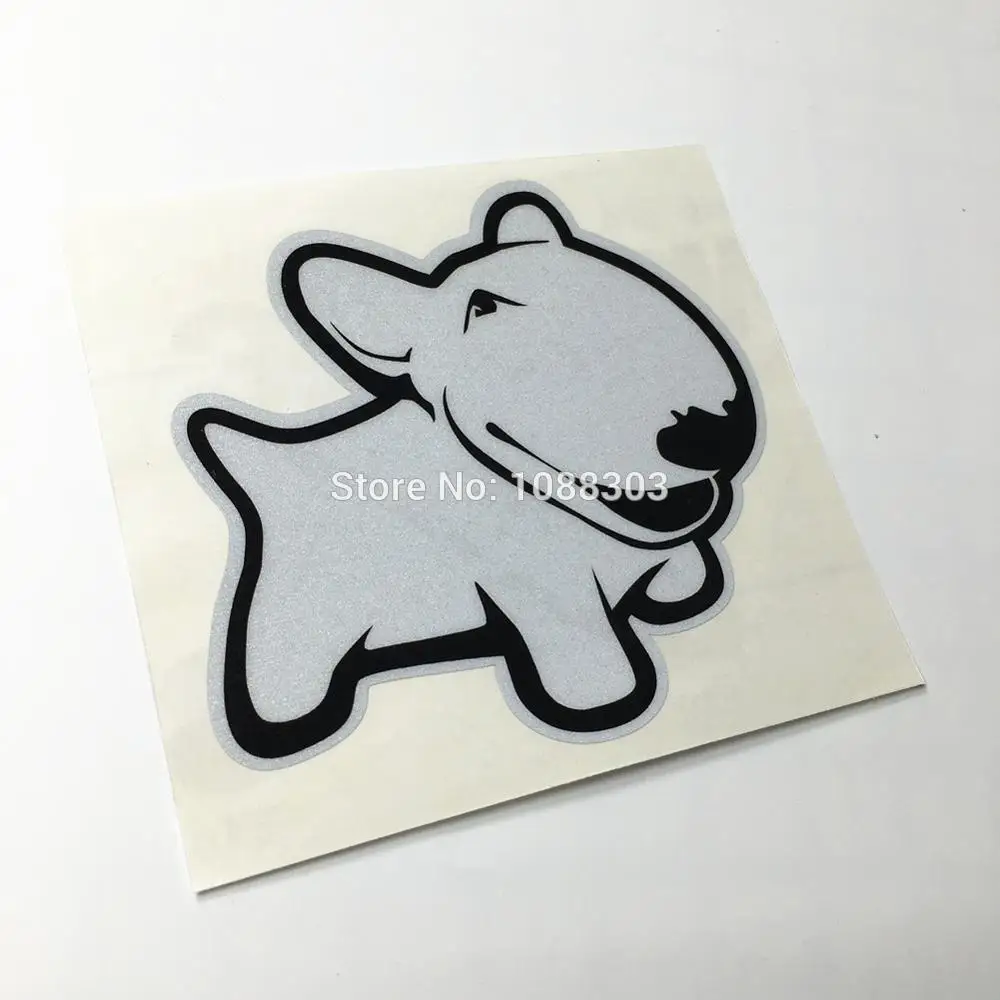 

3sizes Car Styling Animal Pattern Cute Pet Dog Bull Terrier Car Sticker for Car Whole Body Motorcycle Bike Helmet 3509